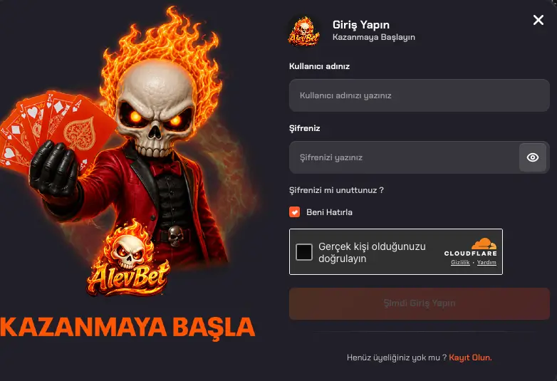 alevbet giriş ekranı